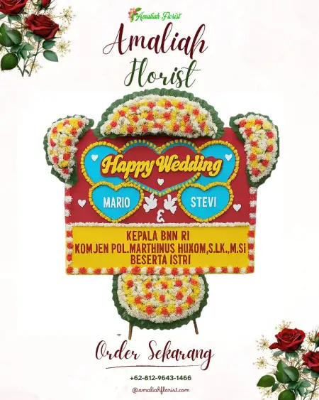Papan Bunga Pernikahan Kali Rejo